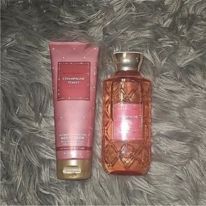 Bath & Body Works Champagne Toast Body Cream and Lotion - Pink and Gold